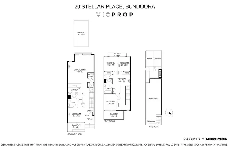 Floorplan of Homely townhouse listing, 20 Stellar Place, Bundoora VIC 3083
