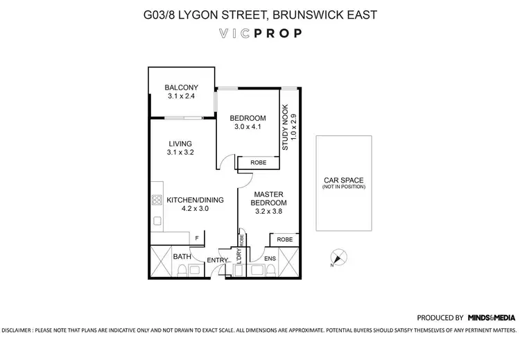 Floorplan of Homely apartment listing, G03/8 Lygon Street, Brunswick East VIC 3057