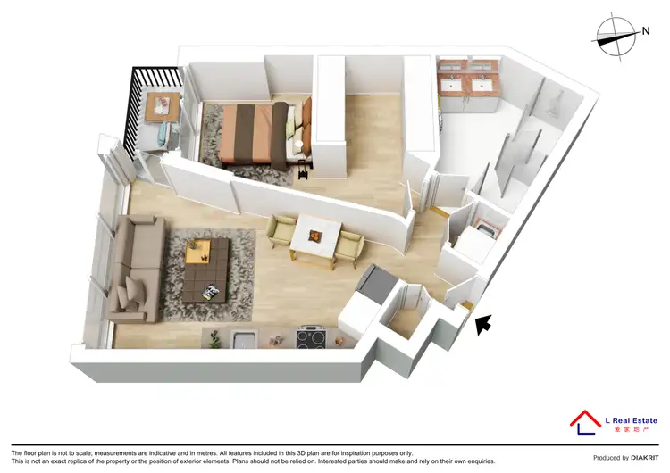 Floorplan of Homely apartment listing, 1802/260 Spencer Street, Melbourne VIC 3000