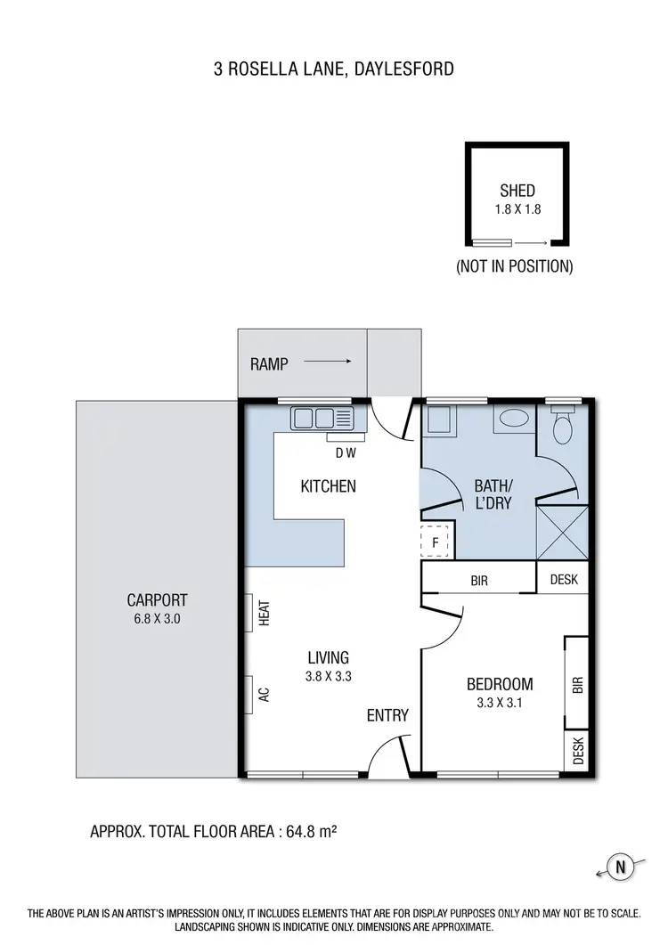 Floorplan of Homely house listing, 3 Rosella Lane, Daylesford VIC 3460