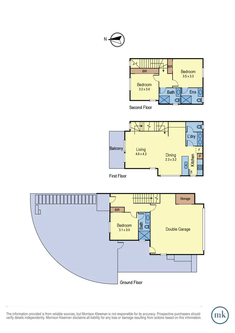 Floorplan of Homely townhouse listing, 163 Grimshaw Street, Greensborough VIC 3088