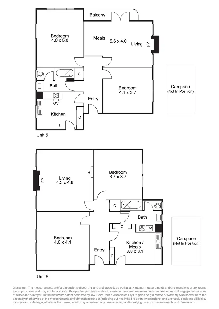 Floorplan of Homely block of units listing, 1-6/112 Westbury Street, Balaclava VIC 3183