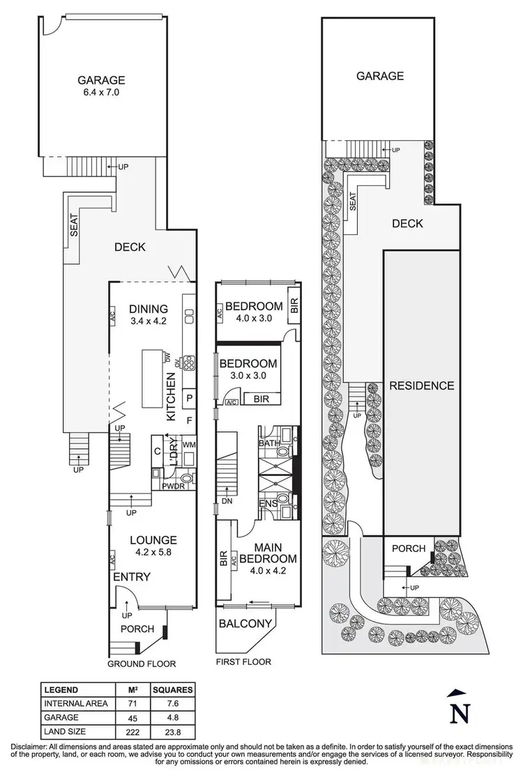 Floorplan of Homely townhouse listing, 1/53 Norman Street, Ivanhoe VIC 3079