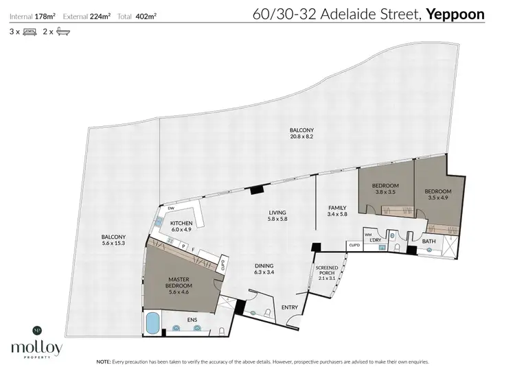 Floorplan of Homely apartment listing, 60/30-32 Adelaide Street, Yeppoon QLD 4703