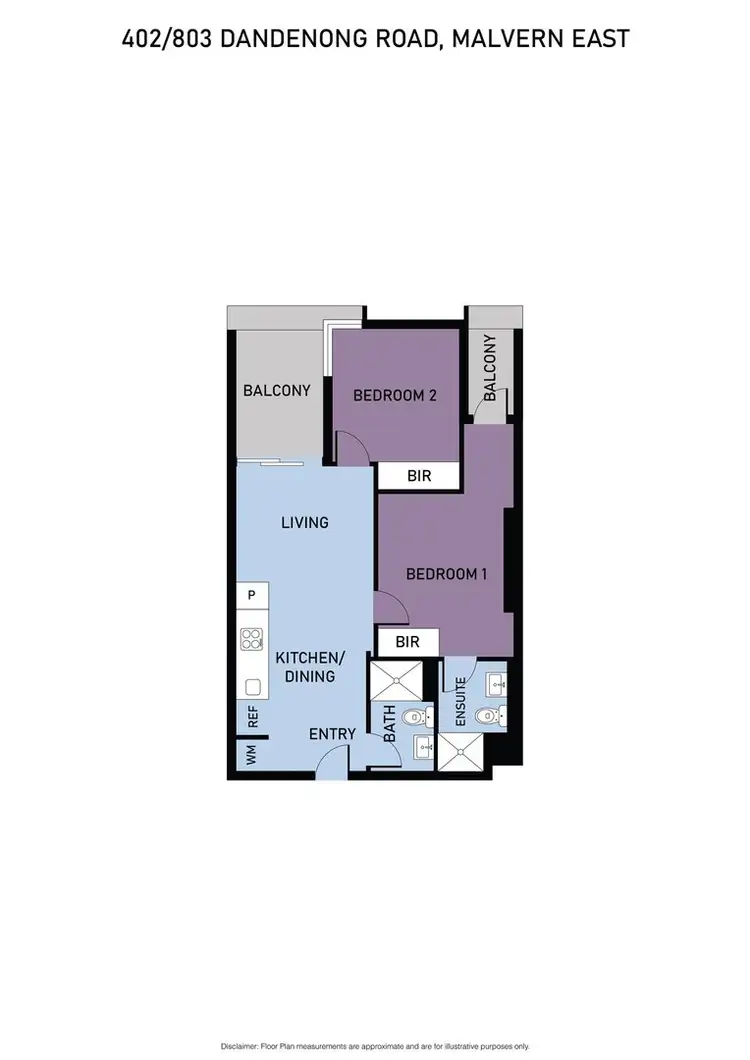 Floorplan of Homely apartment listing, 402/803 Dandenong Road, Malvern East VIC 3145