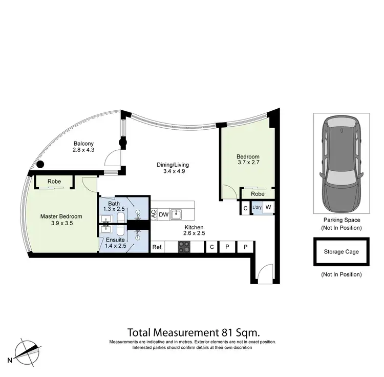 Floorplan of Homely apartment listing, 1304/5 Joseph Road, Footscray VIC 3011