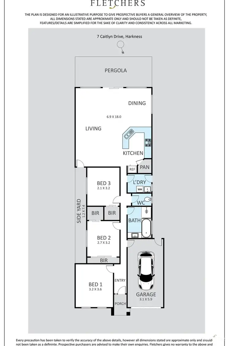 Floorplan of Homely house listing, 7 Caitlyn Drive, Harkness VIC 3337