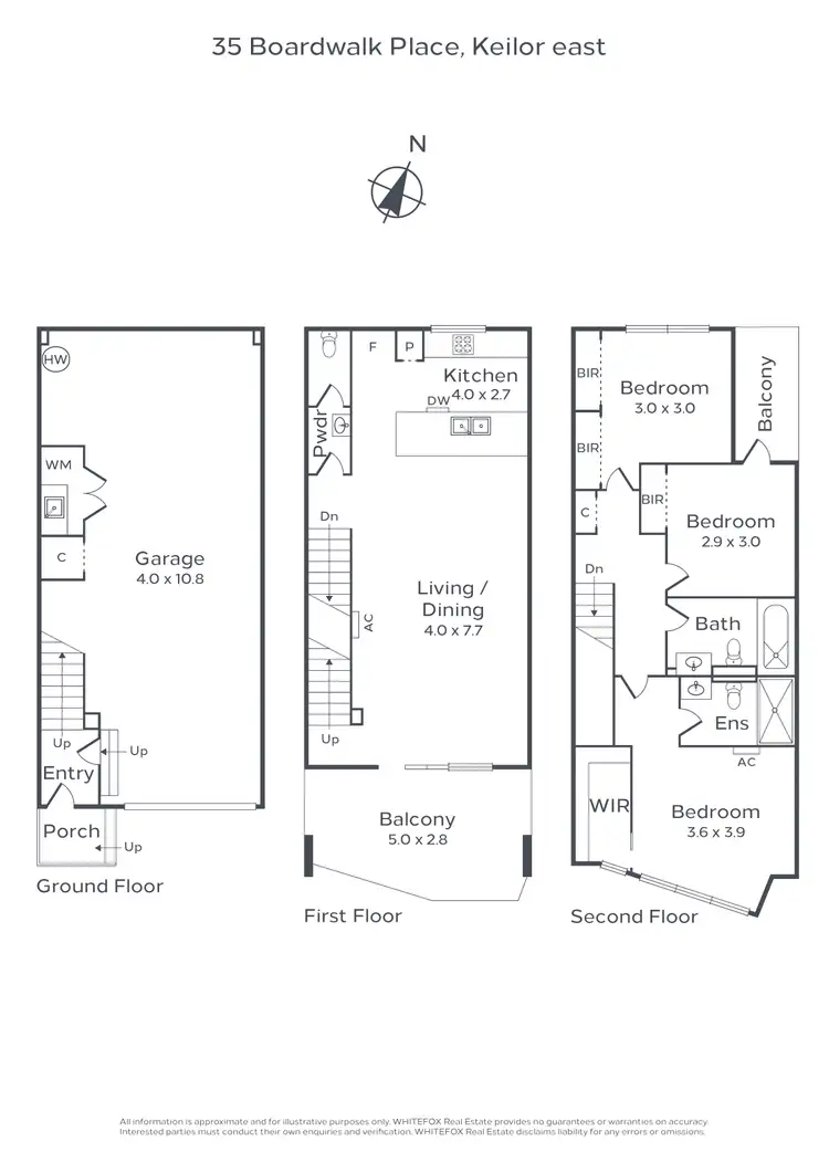 Floorplan of Homely townhouse listing, 35 Boardwalk Place, Keilor East VIC 3033