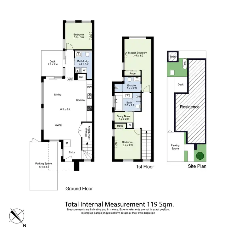 Floorplan of Homely townhouse listing, 1A Alma Street, West Footscray VIC 3012