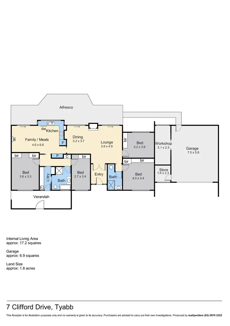 Floorplan of Homely rural property listing, 7 Clifford Drive, Tyabb VIC 3913
