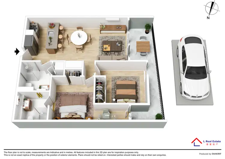 Floorplan of Homely apartment listing, 3607/200 Spencer Street, Melbourne VIC 3000