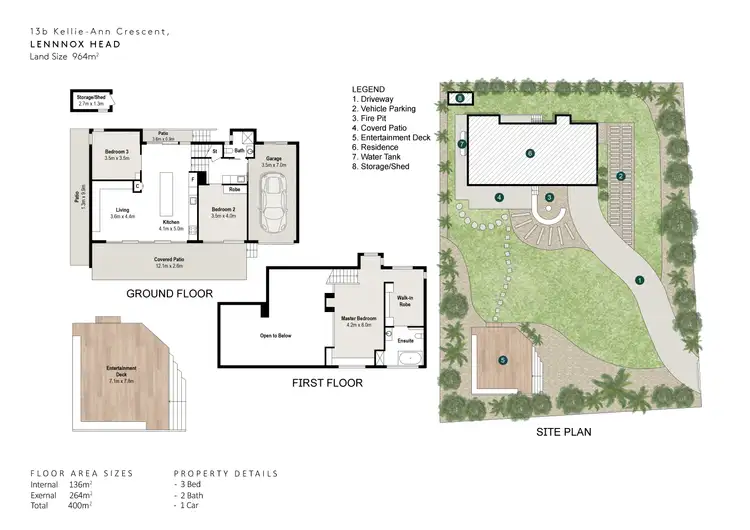 Floorplan of Homely house listing, 13B Kellie Ann Crescent, Lennox Head NSW 2478