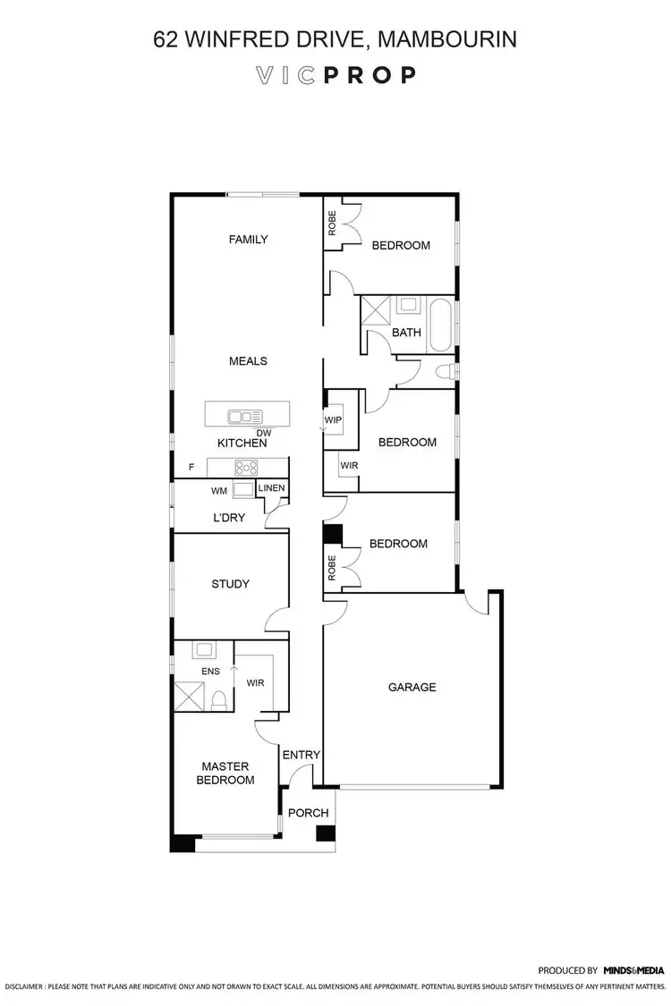 Floorplan of Homely house listing, 62 Winfred Drive, Mambourin VIC 3024