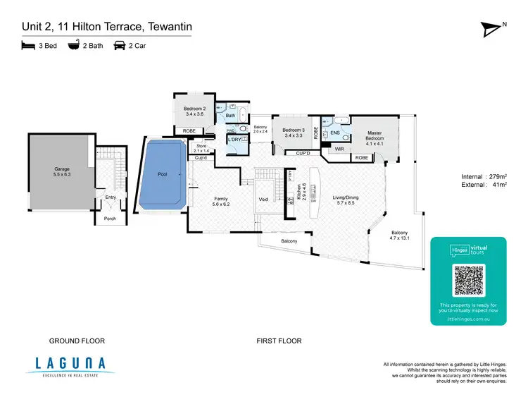 Floorplan of Homely unit listing, 2/11 Hilton Esplanade, Tewantin QLD 4565