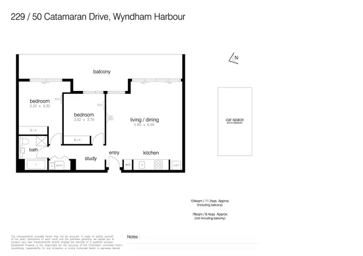 Floorplan of Homely apartment listing, 229/50 Catamaran Drive, Werribee South VIC 3030