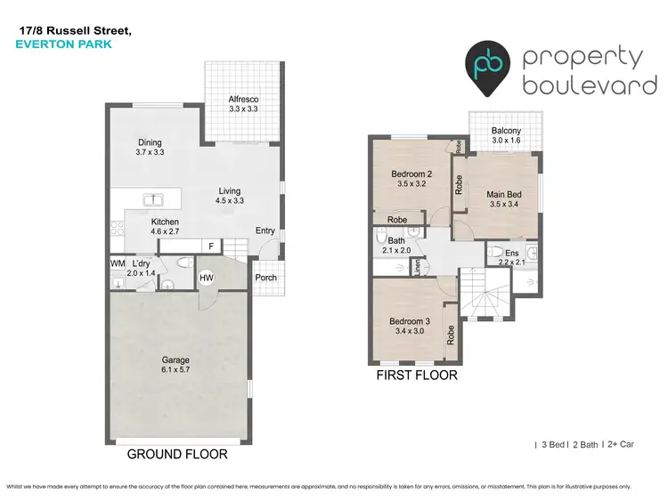 Floorplan of Homely townhouse listing, 17/8 Russell Street, Everton Park QLD 4053