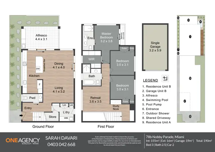 Floorplan of Homely semi-detached listing, 78B Nobby Parade, Miami QLD 4220