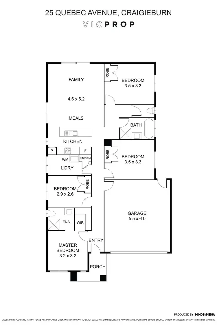 Floorplan of Homely house listing, 25 Quebec Avenue, Craigieburn VIC 3064