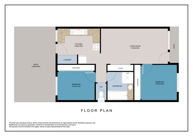 Floorplan of Homely unit listing, 2/33-35 Hart Street, Beaudesert QLD 4285