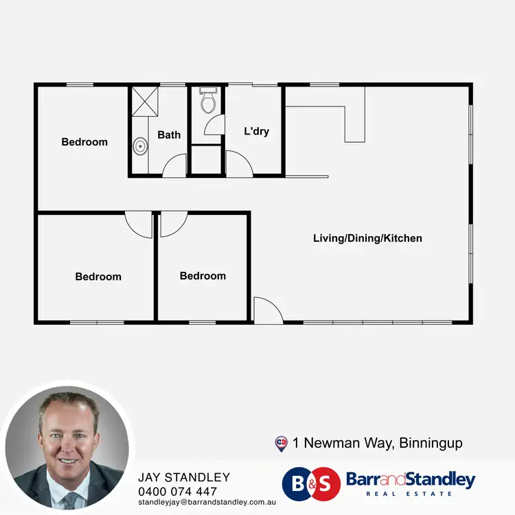 Floorplan of Homely house listing, 1 Newman Way, Binningup WA 6233