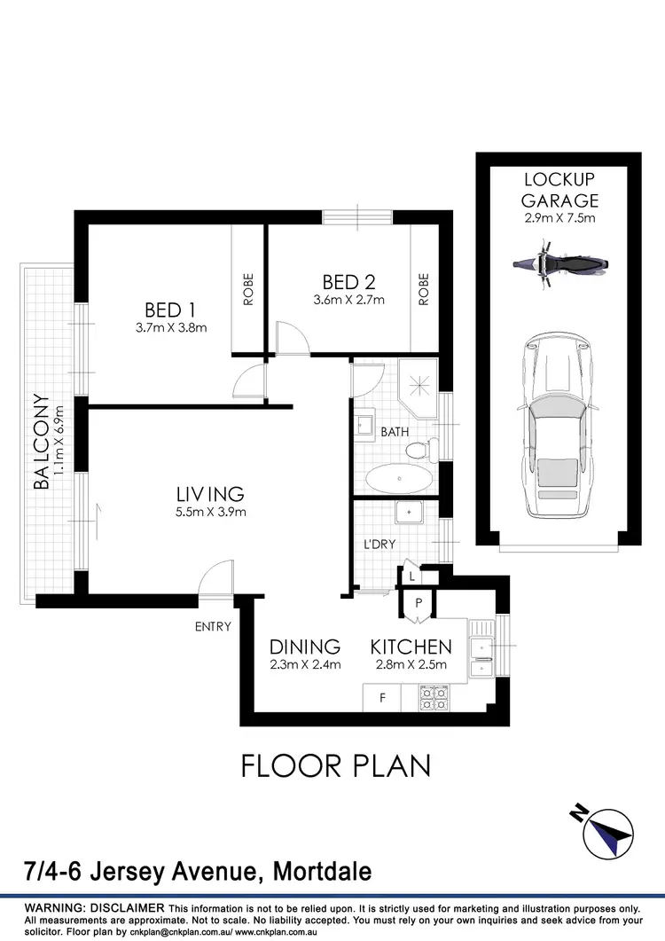 Floorplan of Homely unit listing, 7/4-6 Jersey Avenue, Mortdale NSW 2223