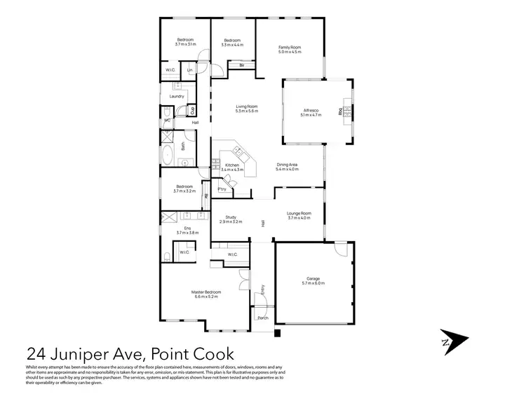 Floorplan of Homely house listing, 24 Juniper Avenue, Point Cook VIC 3030