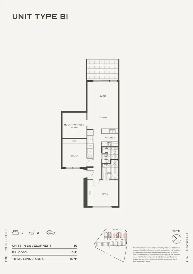 Floorplan of Homely apartment listing, 56/6 Inge King Crescent, Whitlam ACT 2611