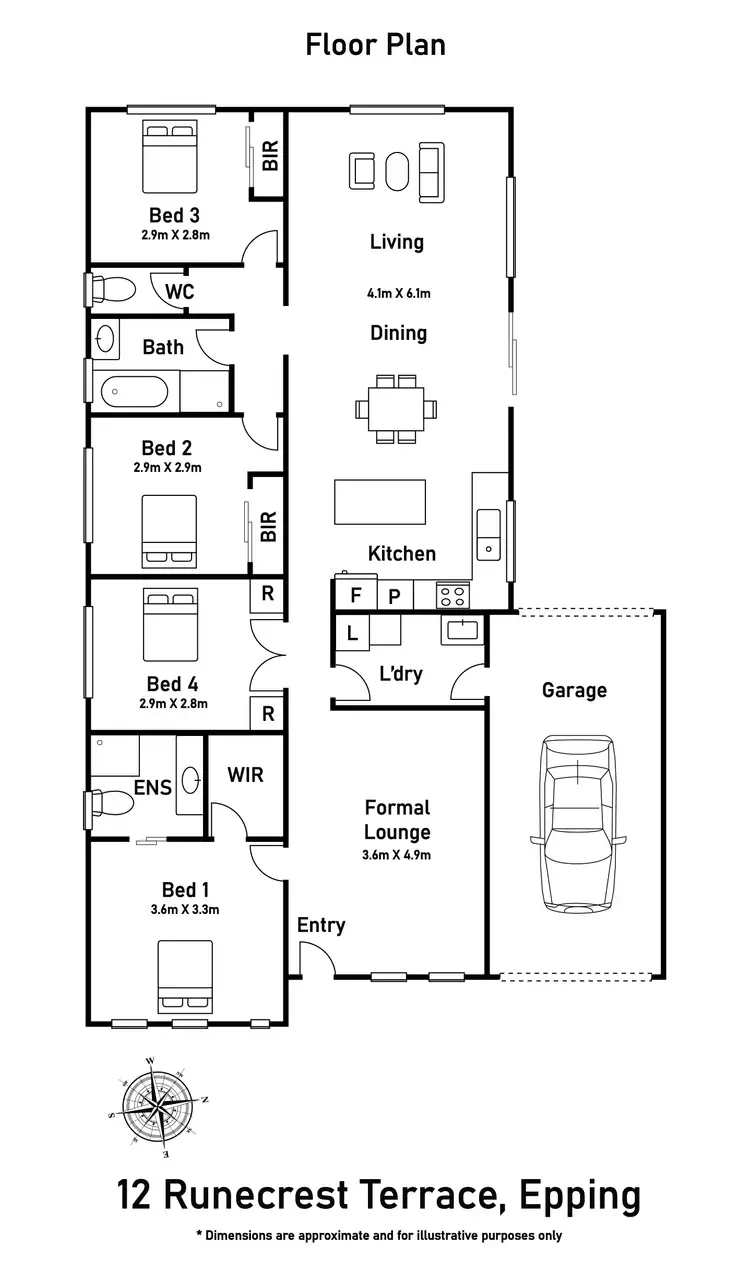Floorplan of Homely house listing, 12 Runecrest Terrace, Epping VIC 3076