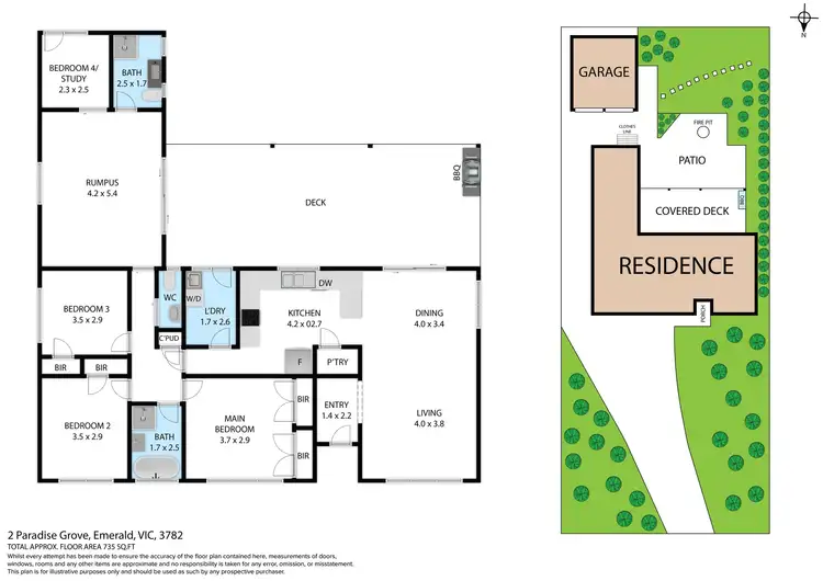 Floorplan of Homely house listing, 2 Paradise Grove, Emerald VIC 3782