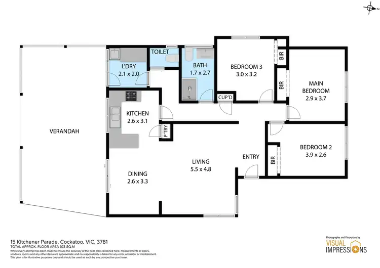 Floorplan of Homely house listing, 15 Kitchener Parade, Cockatoo VIC 3781