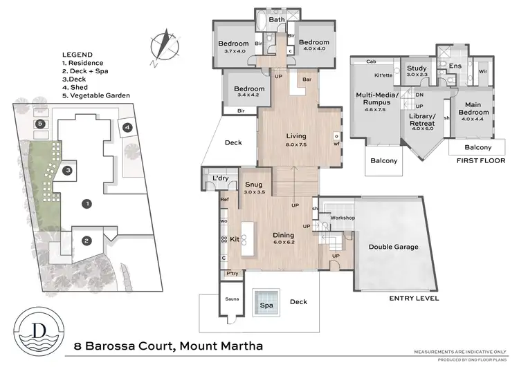 Floorplan of Homely house listing, 8 Barossa Court, Mount Martha VIC 3934