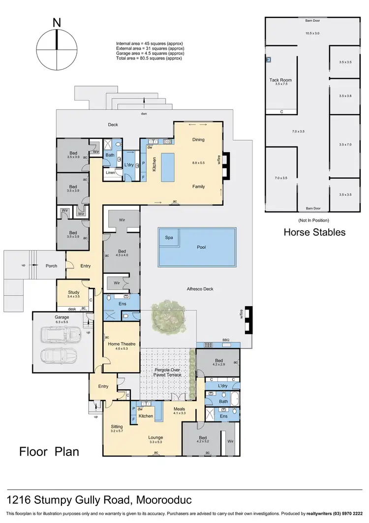Floorplan of Homely rural property listing, 1216 Stumpy Gully Road, Moorooduc VIC 3933