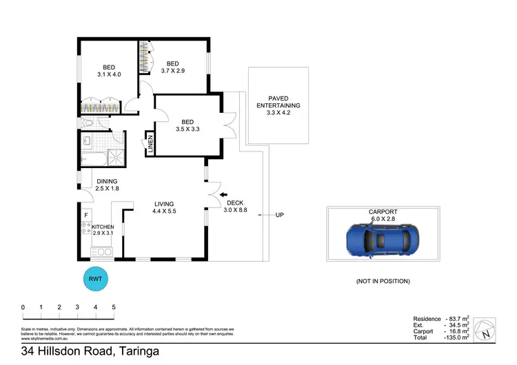 Floorplan of Homely house listing, 34 Hillsdon Road, Taringa QLD 4068