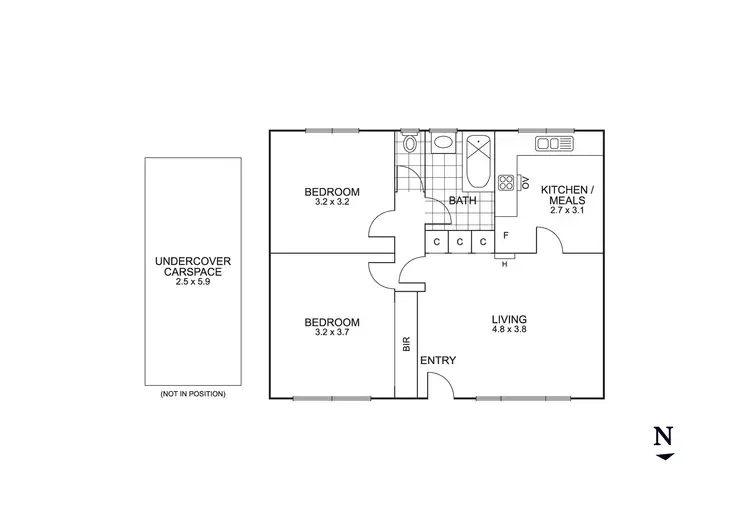 Floorplan of Homely apartment listing, 8/32 Olive Grove, Parkdale VIC 3195