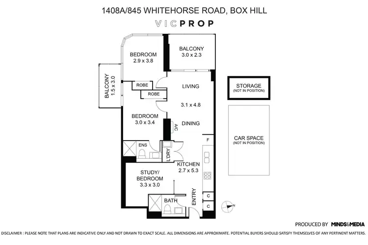 Floorplan of Homely apartment listing, 1408a/845 Whitehorse Road, Box Hill VIC 3128
