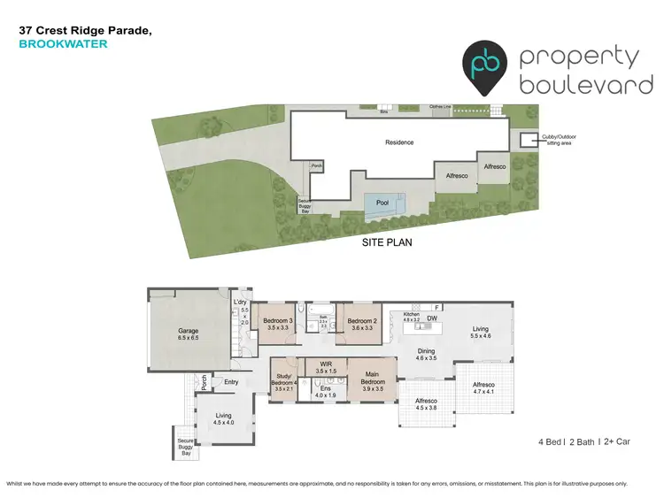 Floorplan of Homely house listing, 37 Crest Ridge Parade, Brookwater QLD 4300