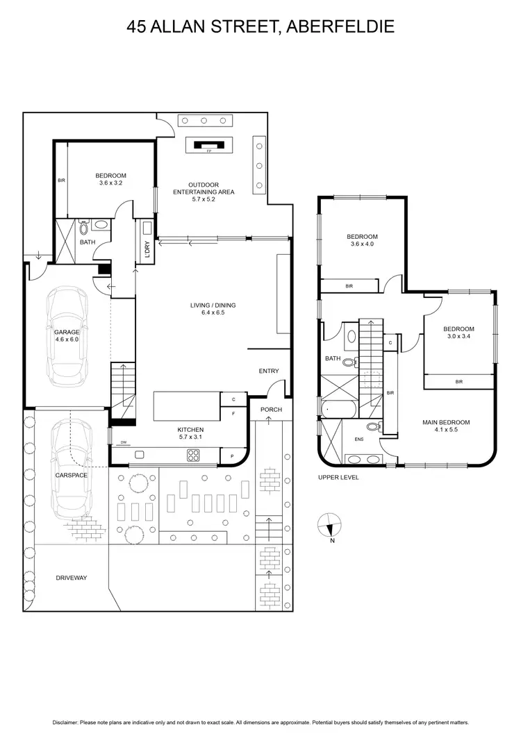 Floorplan of Homely house listing, 45 Allan Street, Aberfeldie VIC 3040