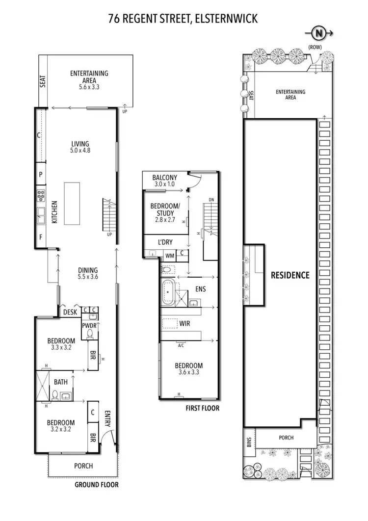 Floorplan of Homely house listing, 76 Regent Street, Elsternwick VIC 3185