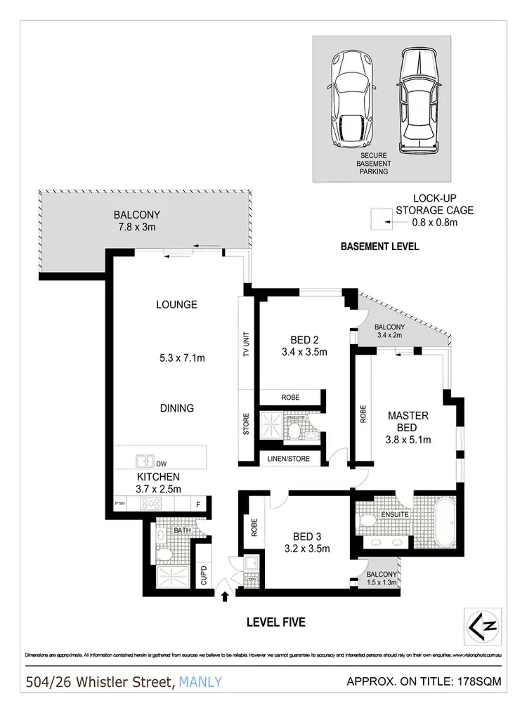 Floorplan of Homely apartment listing, 504/26 Whistler Street, Manly NSW 2095