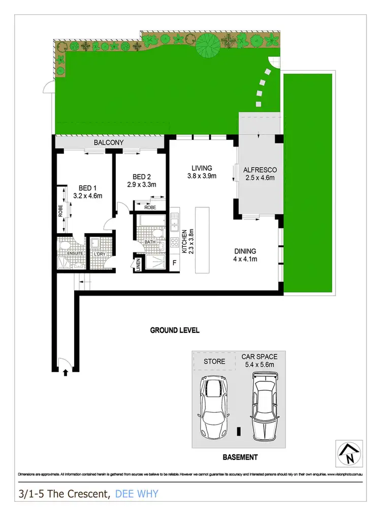 Floorplan of Homely apartment listing, 3/1-5 The Crescent, Dee Why NSW 2099
