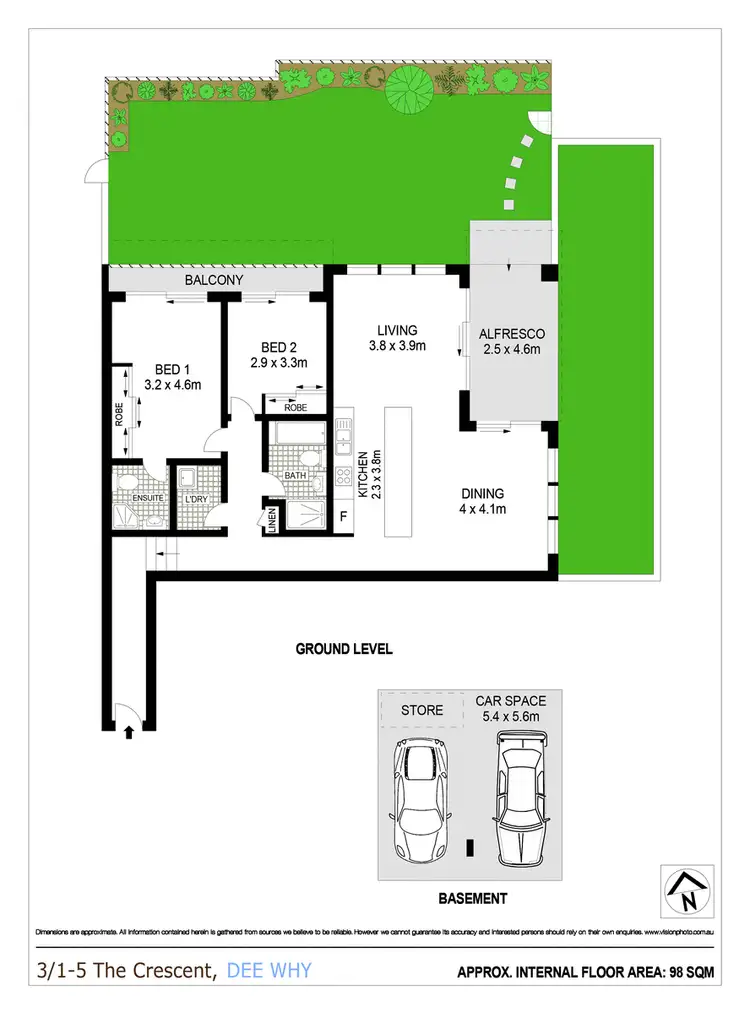 Floorplan of Homely apartment listing, 3/1-5 The Crescent, Dee Why NSW 2099