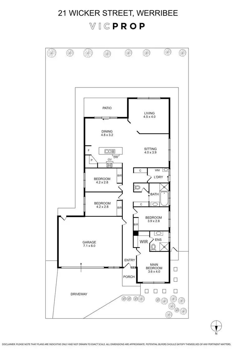 Floorplan of Homely house listing, 21 Wicker Street, Werribee VIC 3030