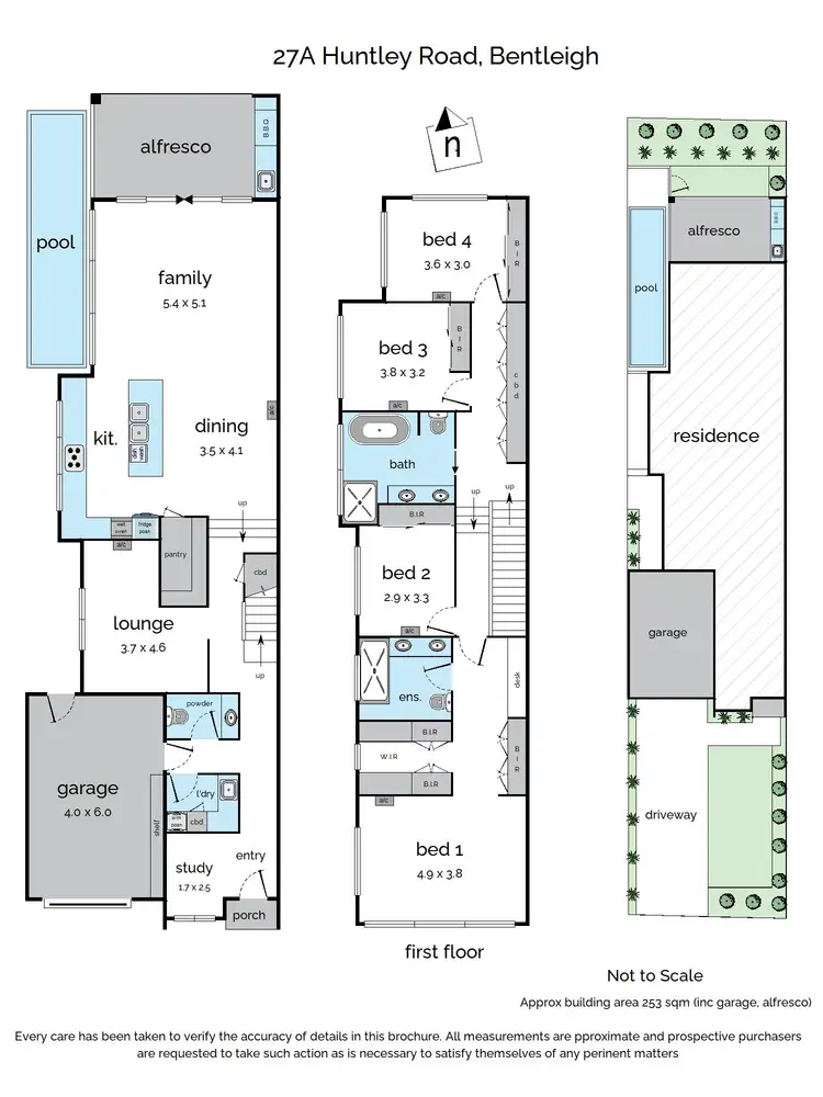 Floorplan of Homely townhouse listing, 27A Huntley Road, Bentleigh VIC 3204
