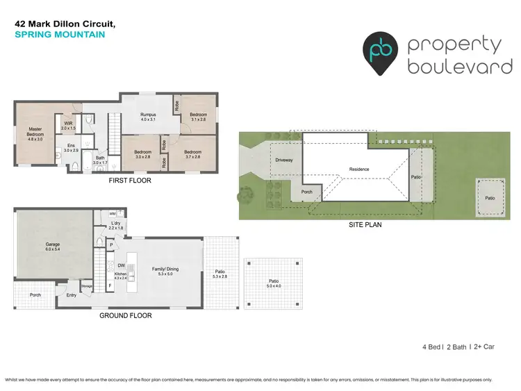 Floorplan of Homely house listing, 42 Mark Dillon Circuit, Spring Mountain QLD 4300