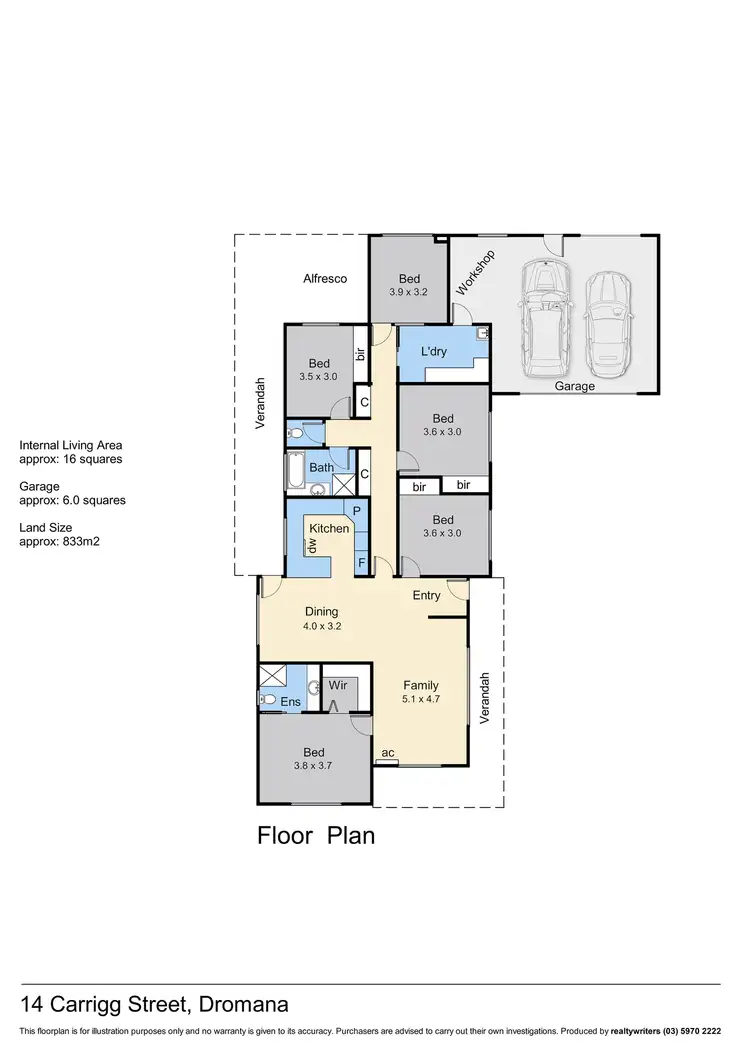 Floorplan of Homely house listing, 14 Carrigg Street, Dromana VIC 3936