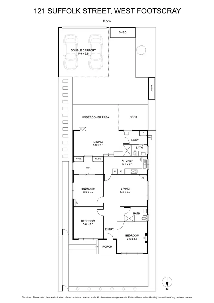Floorplan of Homely house listing, 121 Suffolk Street, West Footscray VIC 3012