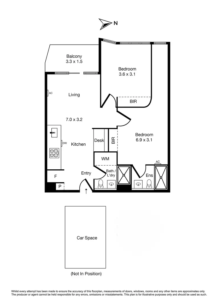 Floorplan of Homely apartment listing, 705/8 Daly Street, South Yarra VIC 3141