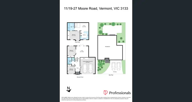 Floorplan of Homely townhouse listing, 11/19-27 Moore Road, Vermont VIC 3133
