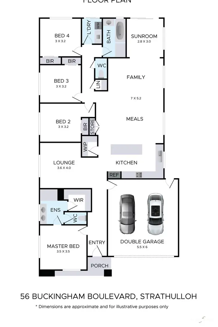 Floorplan of Homely house listing, 56 Buckingham Boulevard, Strathtulloh VIC 3338