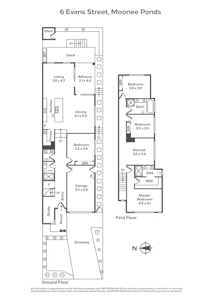 Floorplan of Homely townhouse listing, 6 Evans Street, Moonee Ponds VIC 3039